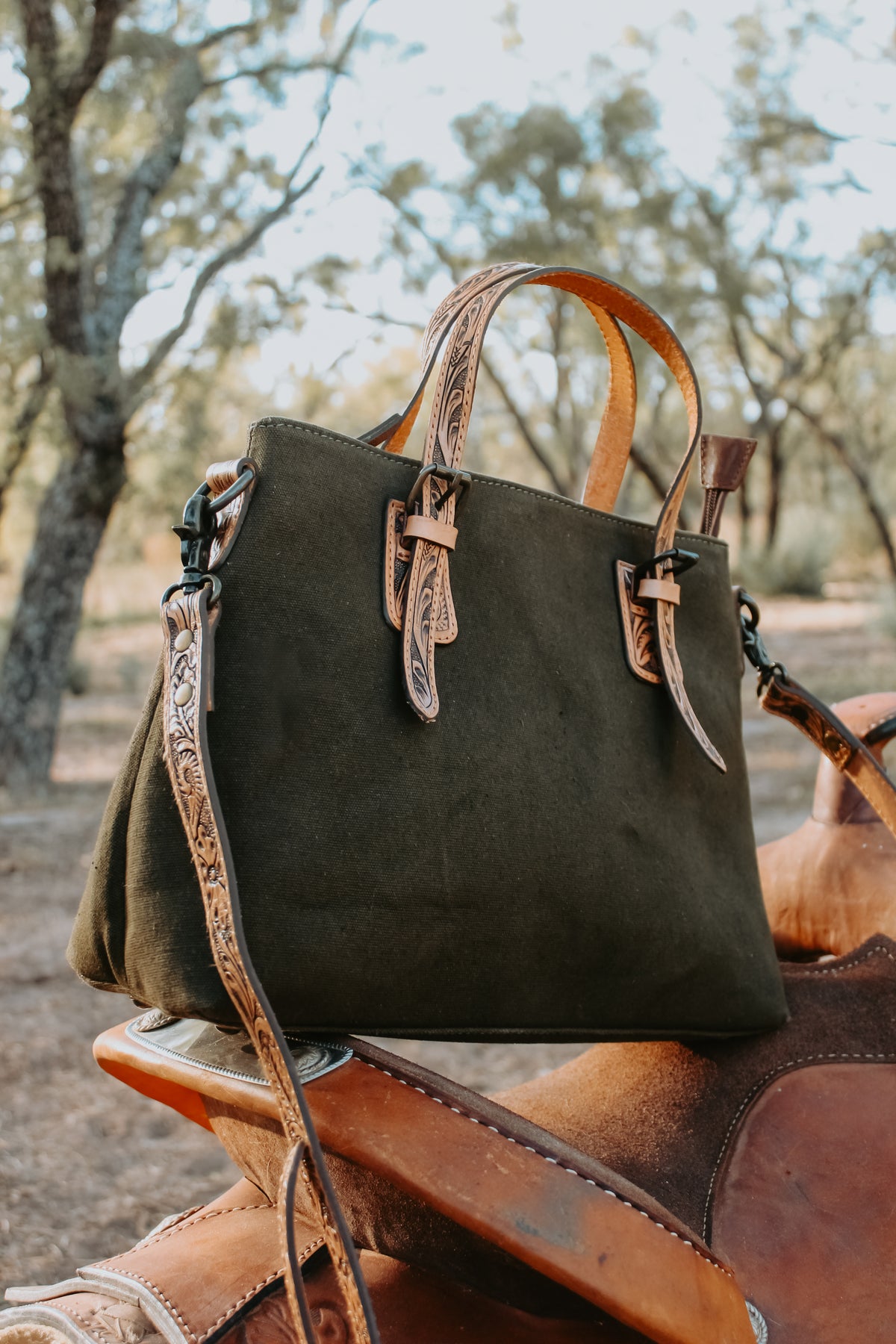 The Olive Green Canvas Purse