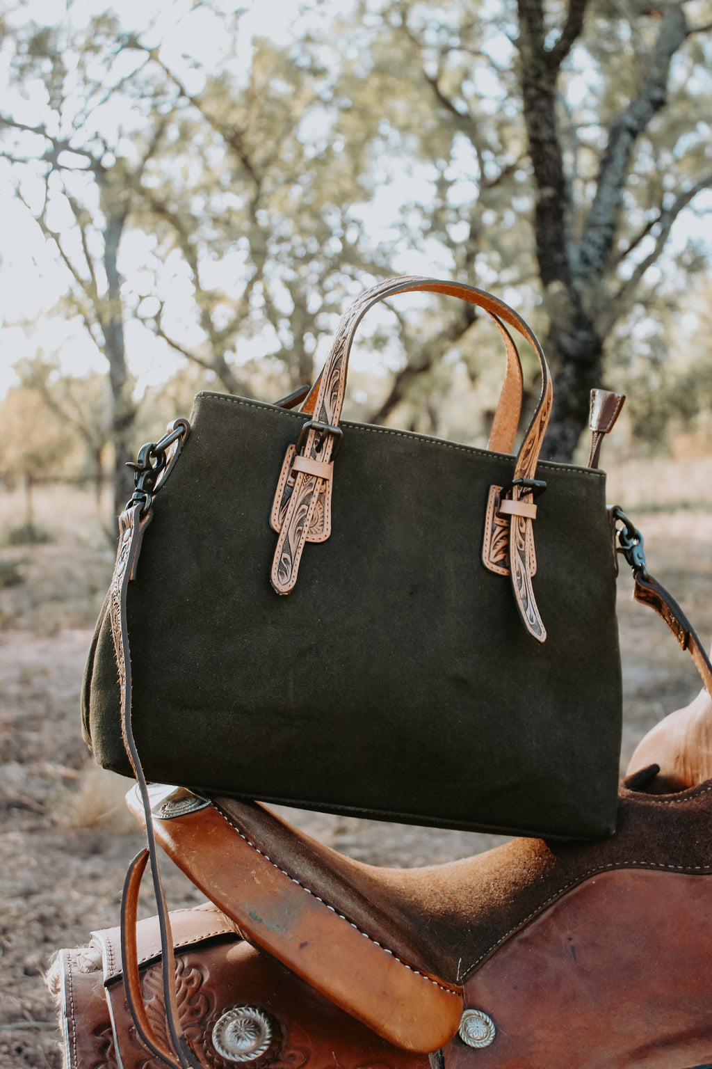 The Olive Green Canvas Purse